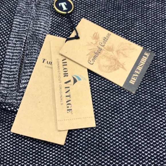 Tailor Vintage Birdseye Reversible 1/4 Zip Knit - Picture 5 of 7